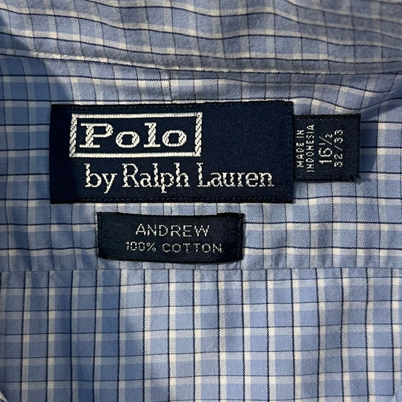 RALPH LAUREN Polo‎ Andrew Long Sleeve Button Down Dress Shirt Size 161/2 32/33 - Picture 8 of 9